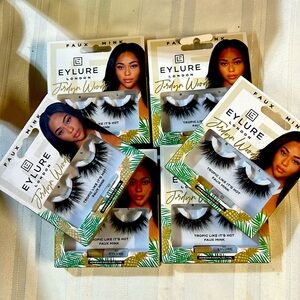 LOT OF 6 EYLURE LONDON Jordyn wood’s TROPIC Like It’s Hot FAUX MINK w/Adhesive.